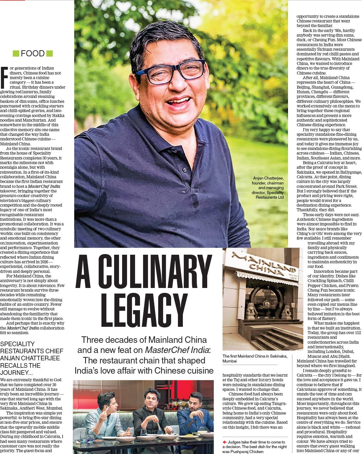 Speciality Restaurants Press 2026